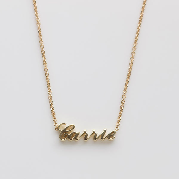 Small gold necklace deals with name