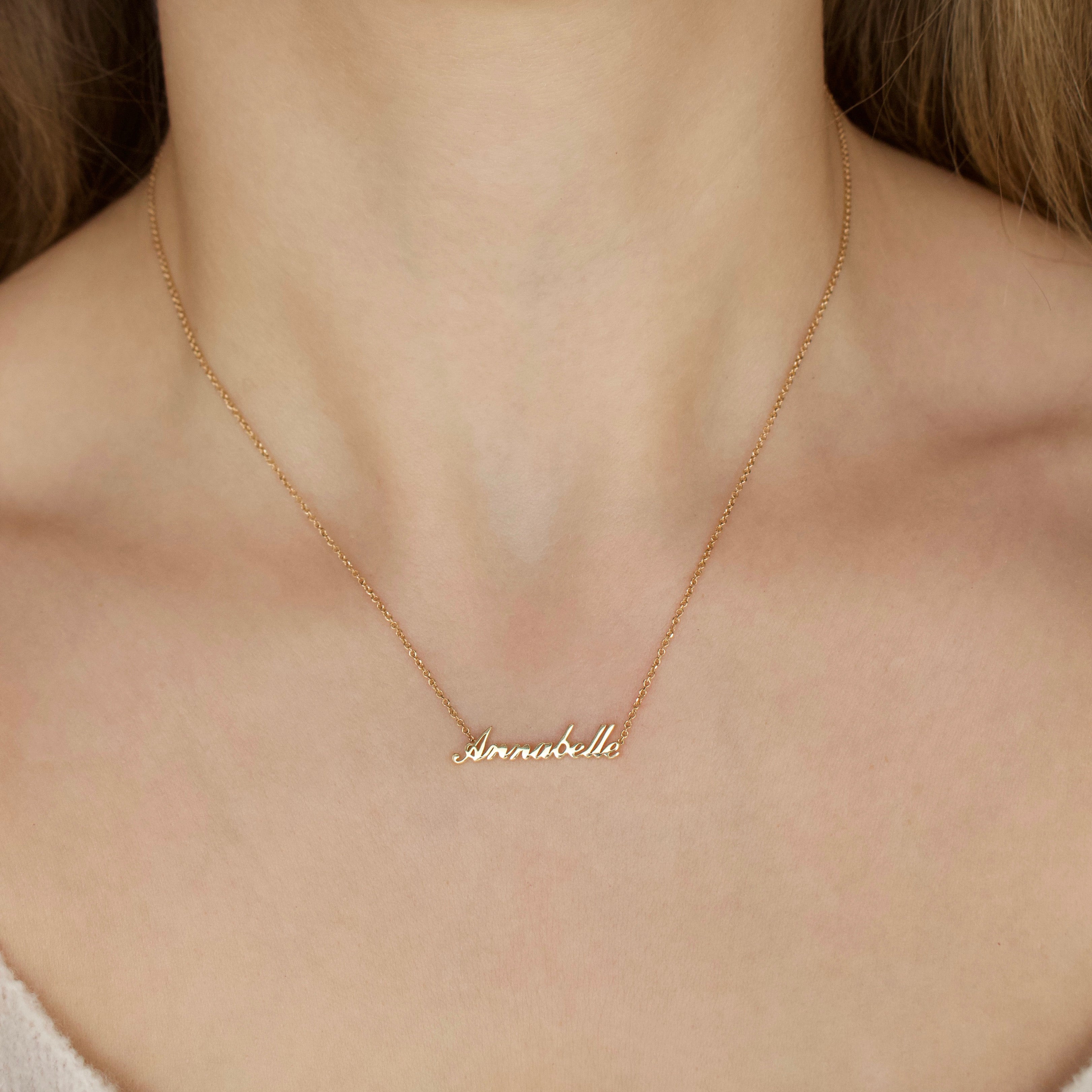 Gold Chain Cheap Personalized Name Necklaces Solid Gold Name