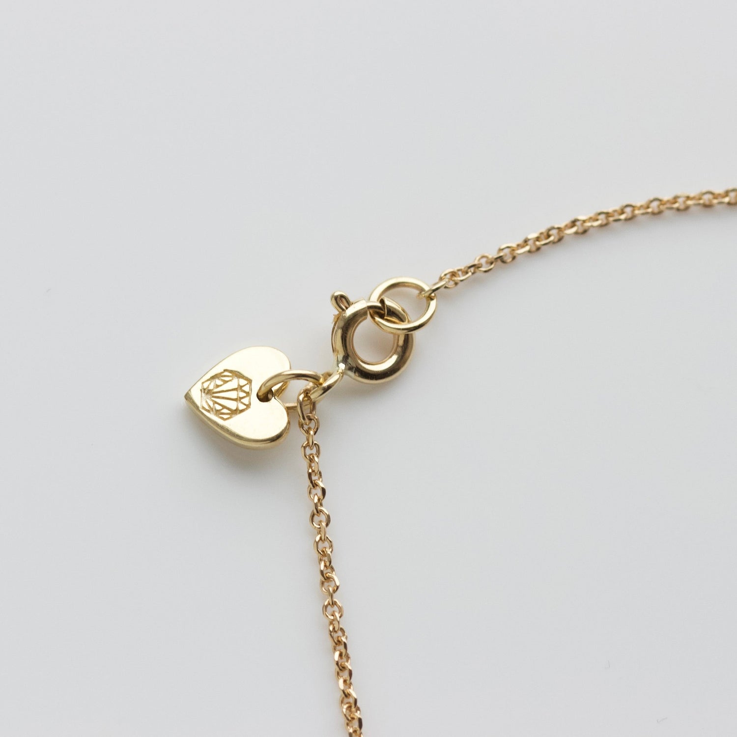 carrie elizabeth diamond initial personalised necklace in solid gold