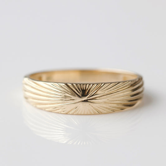 solid gold starburst ring 