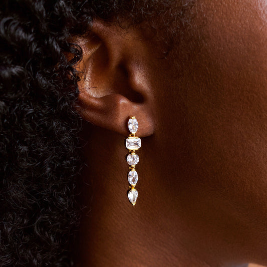 cz statement vintage earrings
