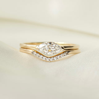 moissanite & diamond ring set