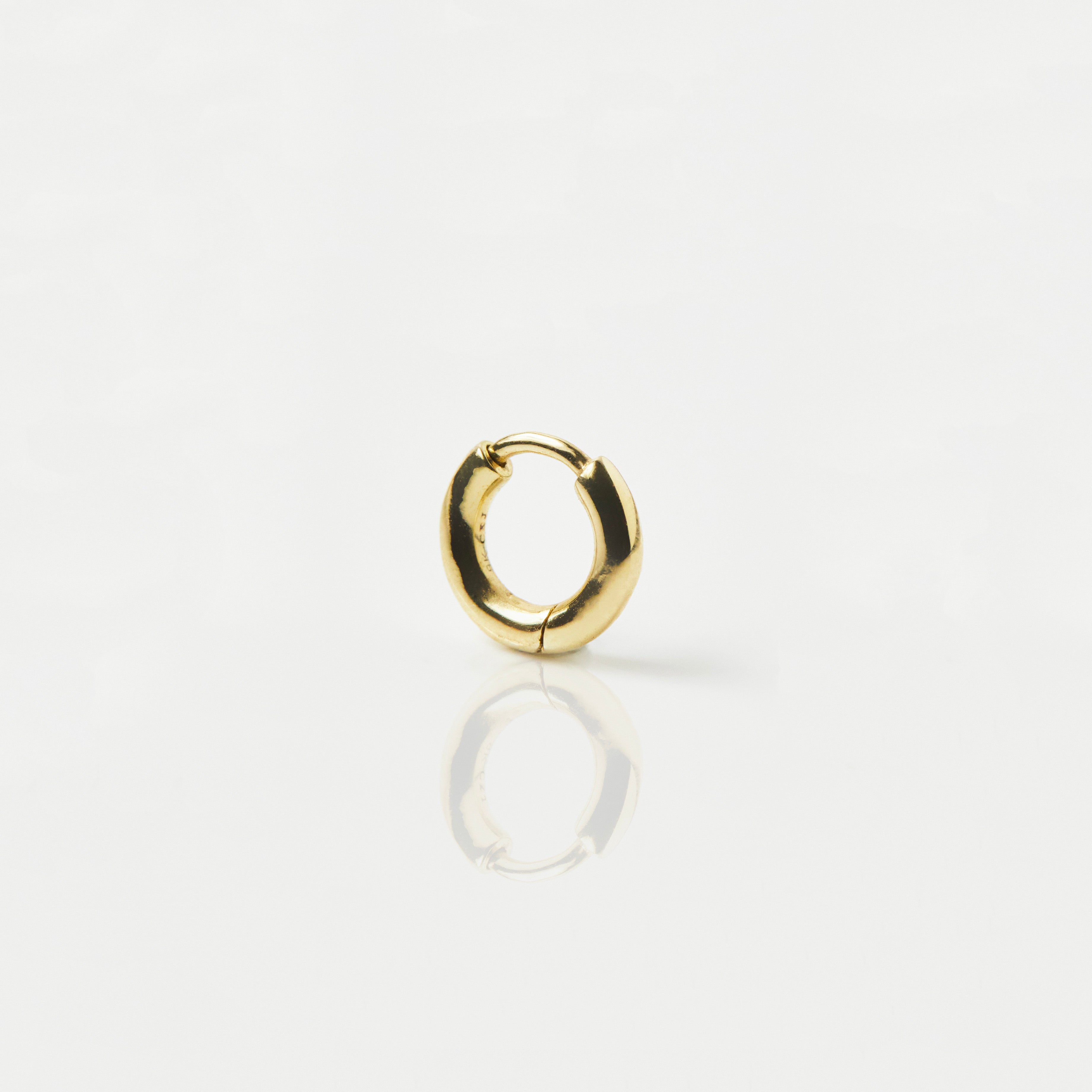 8mm Mini Huggie Hoop Earring 9k Solid Yellow Gold Earrings