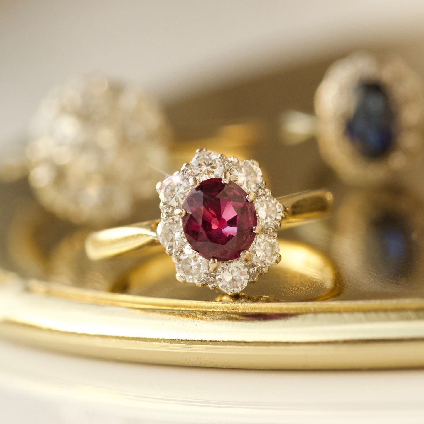 K18 Ruby Vintage Ring Rank AB Size 10アクセサリー - aretebiztech.com