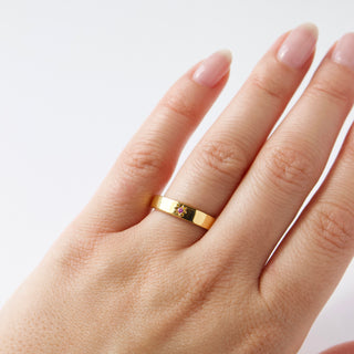 zoe sugg intentions amethyst balance ring in gold