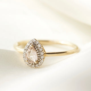 Estelle Morganite & Diamond Ring - UK Size O