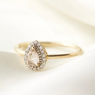 Estelle Morganite & Diamond Ring UK Size P