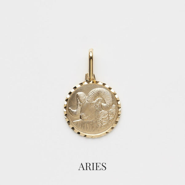 Treasured Zodiac Diamond Cut Pendant