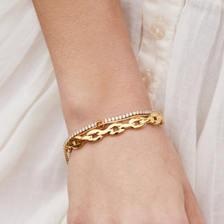 chain cuff bracelet in gold