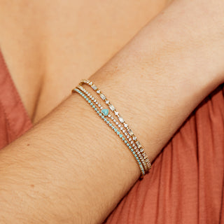 turquoise heart tennis bracelet