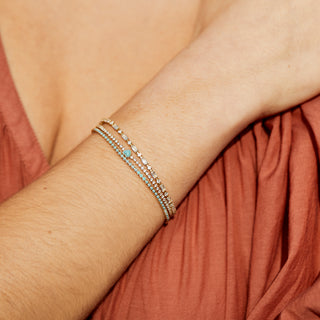 nano turquoise tennis bracelet gold