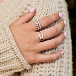 green amethyst ring in silver