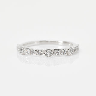 diamond constellation eternity ring in silver