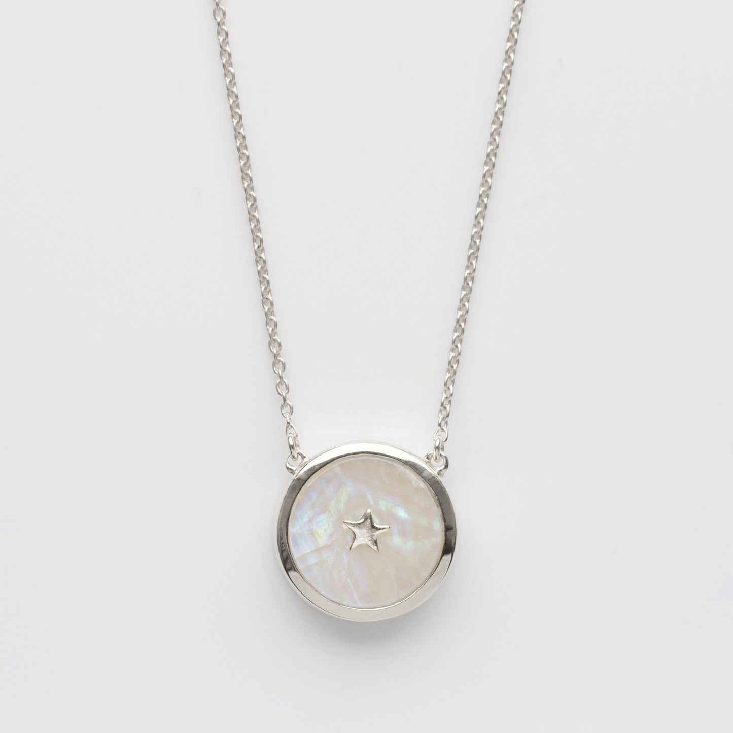 carrie elizabeth moonstone night sky necklace in sterling silver