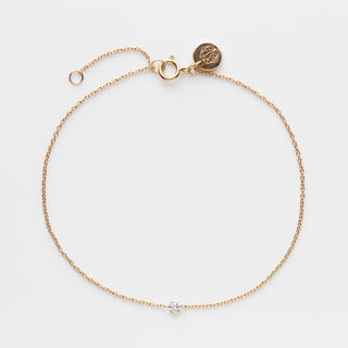 Floating diamond drilled bracelet