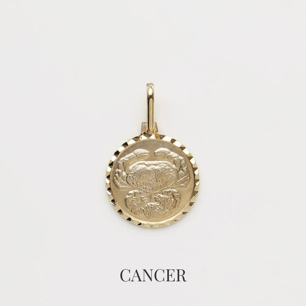 Treasured Zodiac Diamond Cut Pendant