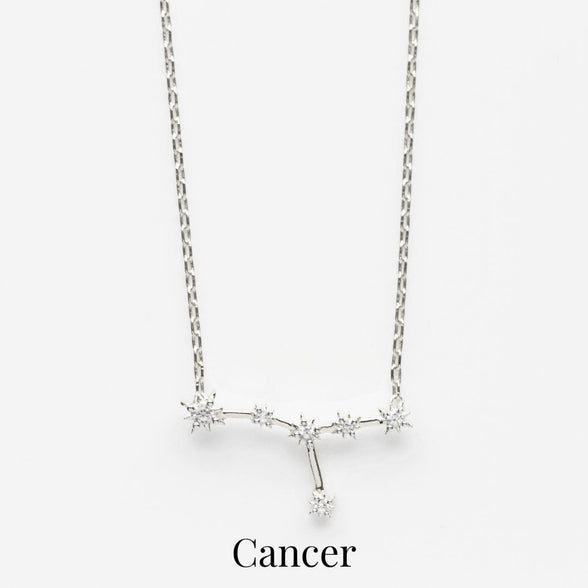 constellation zodiac necklace in silver