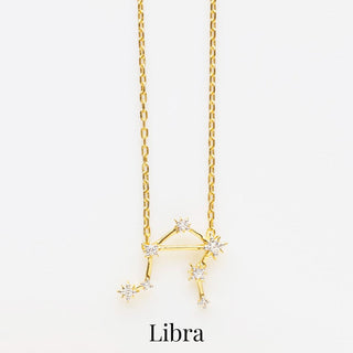 constellation zodiac necklace in gold