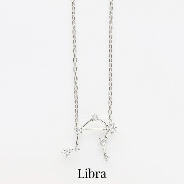 constellation zodiac necklace in silver