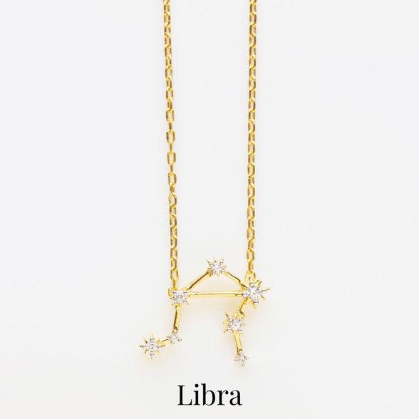 constellation zodiac necklace in gold