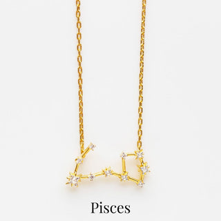 constellation zodiac necklace in gold
