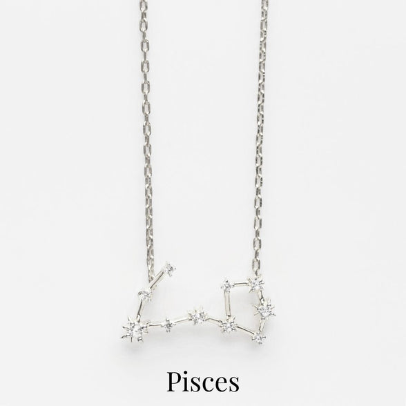 constellation zodiac necklace in silver
