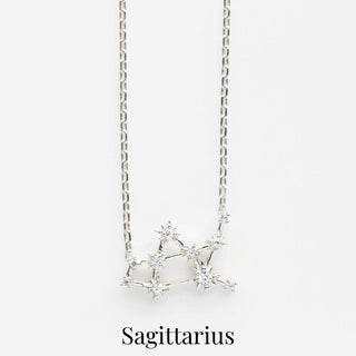 constellation zodiac necklace in silver