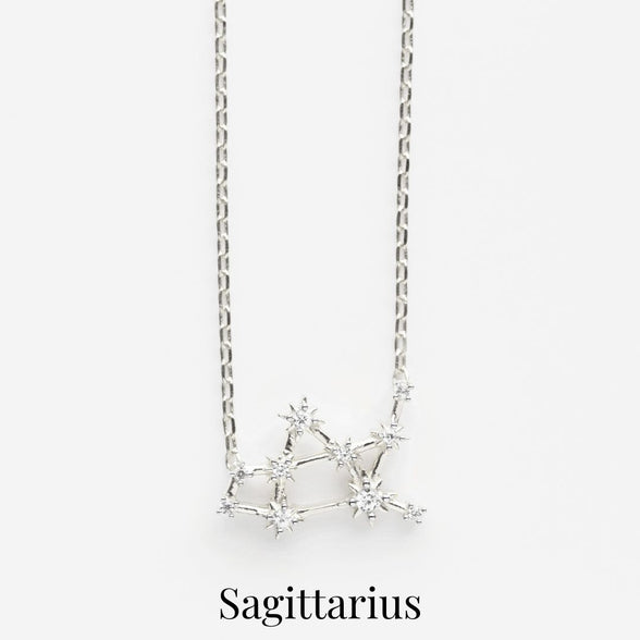 constellation zodiac necklace in silver