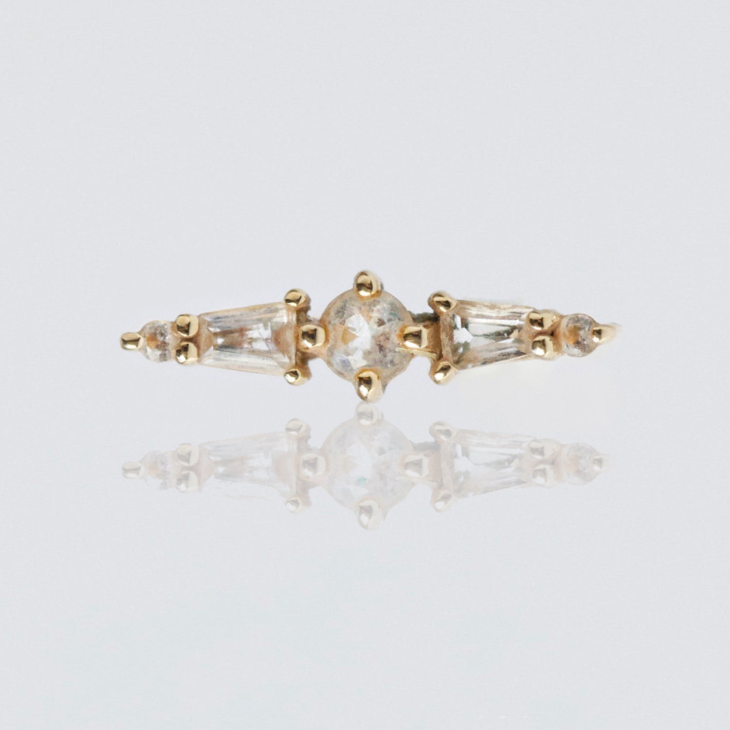 carrie elizabeth cz ear crawler stud in solid gold