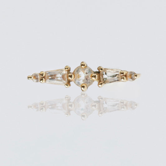 carrie elizabeth cz ear crawler stud in solid gold