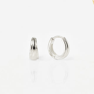 Vintage Style Silver hoop earrings