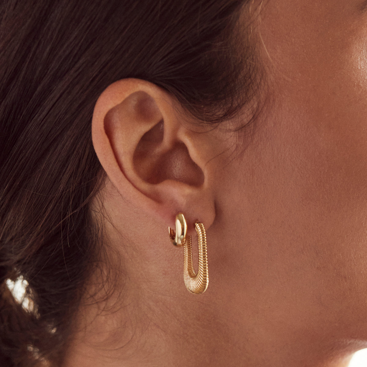 Oblong clearance hoop earrings