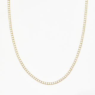Cz tennis necklace in gold vermeil 