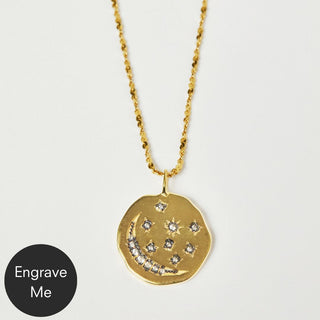 Galaxy Engravable Coin Necklace