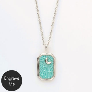 Turquoise Tarot Card Necklace