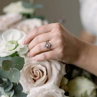 Morganite & diamond ring