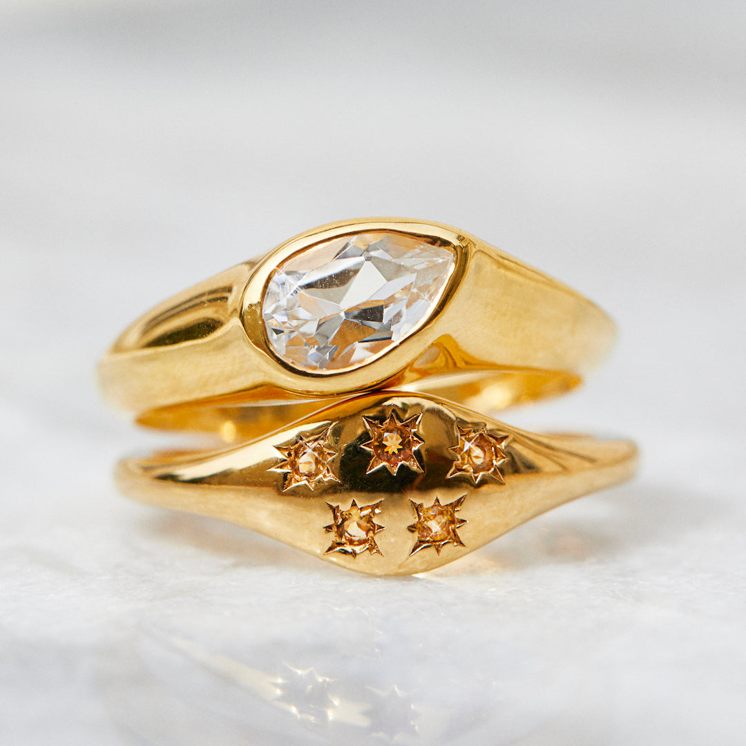 Zoe sugg intentions topaz heal ring in gold