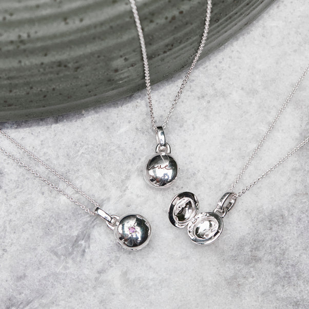 zoe sugg intentions star set mini locket in silver