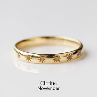 Icon Star Set Birthstone Band