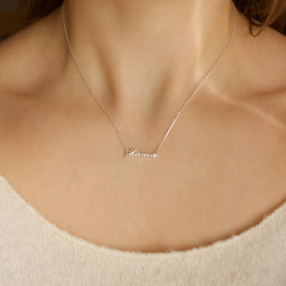 Mothers day mama necklace silver