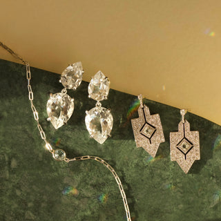 Phoebe Green Amethyst Vintage Earrings