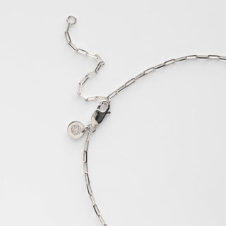 Sapphire Pear Paperclip Necklace