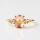 Quartz and citrine statement gemstone ring