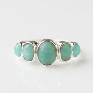 Amazonite gemstone ring