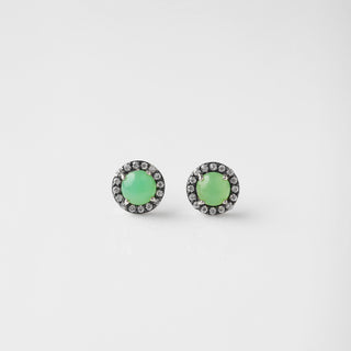 Chrysoprase stud earrings
