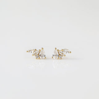 cz climber stud earring