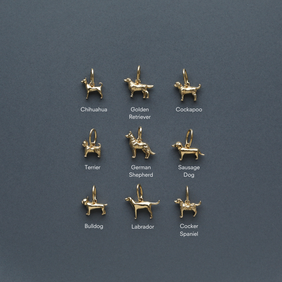 Treasured Golden Retriever Dog Charm