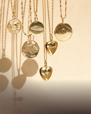 Carrie Elizabeth engraving collection, necklaces with personal messaging, dates and words