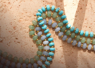 Carrie Elizabeth Beaded Gemstone Necklaces 