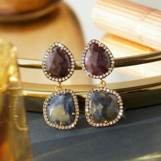 One Of A Kind Sapphire Statement Earrings